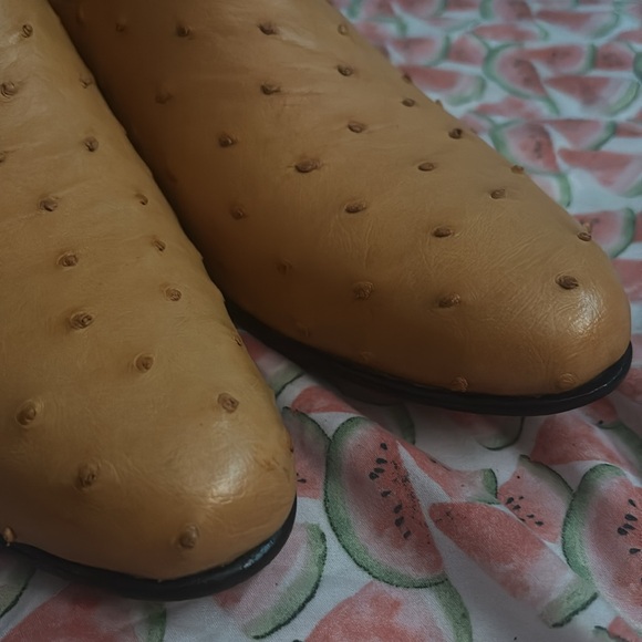 Faux ostrich leather booties - Picture 7 of 8